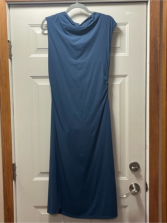 HALARA Dresses & Skirts - HALARA Slate Blue Cowl Neck Maxi Dress w/ shaping shorts D8